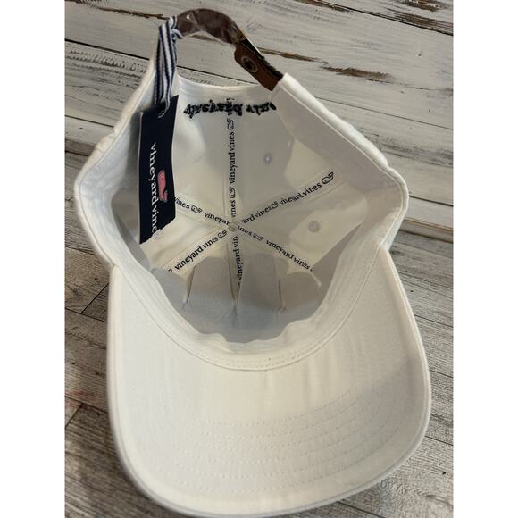 Vineyard Vines white Classic Logo Baseball Hat One Size unisex New with tag - Picture 4 of 4